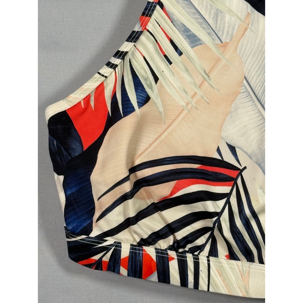 Athleta Tropical Leaf Print Sports Bra Twist Back Support 34D/DD - Picture 4 of 13